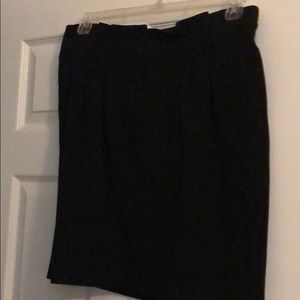 Black mini suit skirt